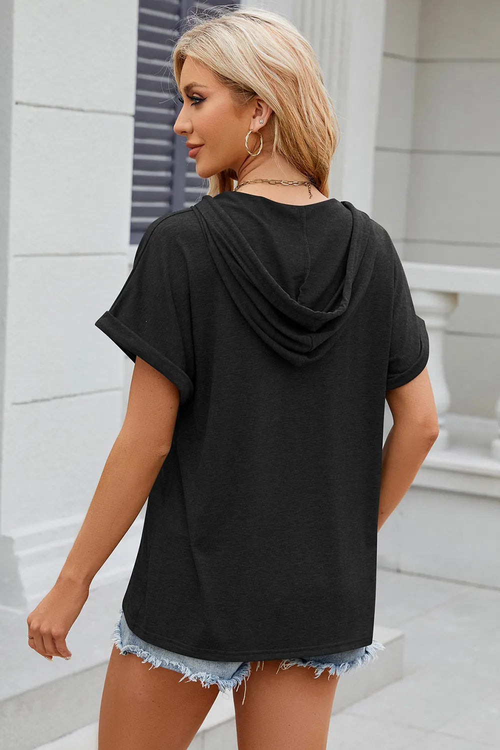 Hooded Short Sleeve T-Shirt