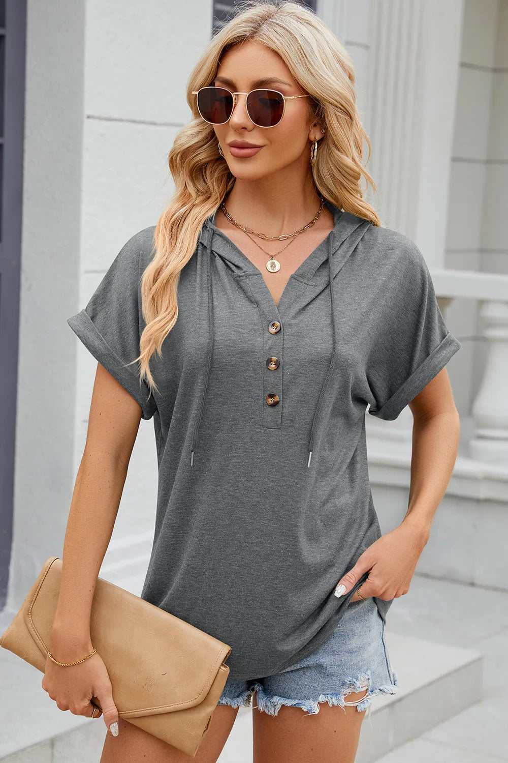 Hooded Short Sleeve T-Shirt
