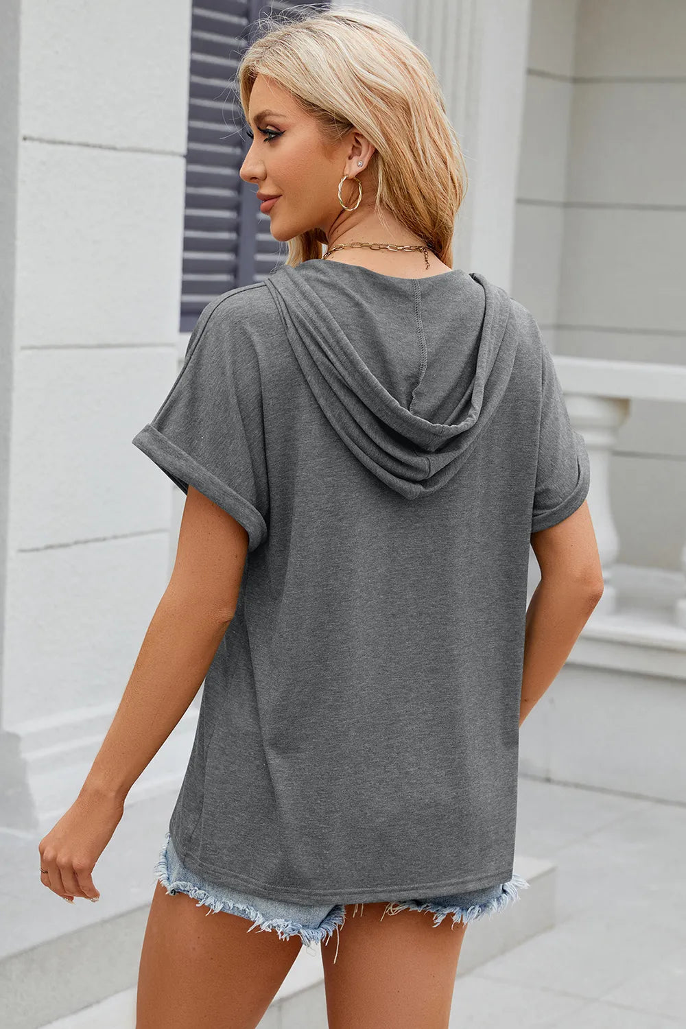 Hooded Short Sleeve T-Shirt